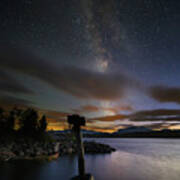 Milky Way At Flagstaff Lake Art Print