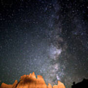 Milky Way Over Navajo Rocks Art Print