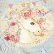 Miss Lolly Unicorn Art Print