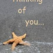 Thinking Of You Starfish Art Print