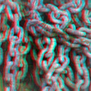 Mistified Links - Use Red-cyan 3d Glasses Art Print