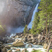 Misty Moments At Yosemite Falls Art Print