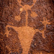 Moab Man Petroglyph Portrait - Utah Art Print