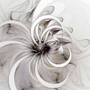 Monochrome Flower Art Print