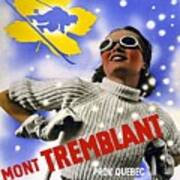 Mont Tremblant - Province Quebec - Canada - Retro Travel Poster - Vintage Poster Art Print