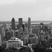 Montreal Cityscape Bw Art Print