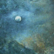 Moon And Earth Art Print