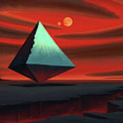 Moon Pyramid Art Print