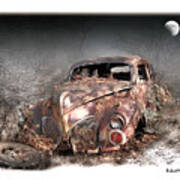 Moonlight And Rust-1940 Lincoln Zephyr Art Print