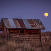 Moonlit Shed Art Print