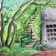 Mossy Cottage Art Print