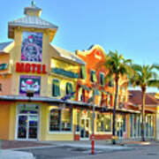 Motel On Fort Myers Beach Florida Art Print