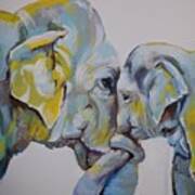 Motherly Elephant Art Print