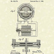 Motor 1888 Patent Art Art Print
