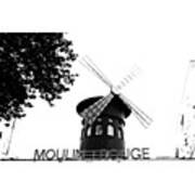 Moulin Rouge In Mono Art Print