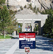 Mount Rushmore National Monument Entrance Sign South Dakota Art Print