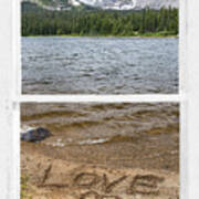 Mountain Lake Window Of Love Art Print