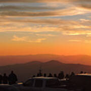 Mountain Sunset Silhouettes Art Print