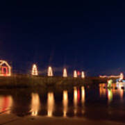 Mousehole Christmas Lights Art Print