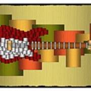 Music Series Horizontal Guitar Abstract Art Print