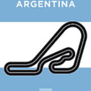 My F1 Buenos Aires Race Track Minimal Poster Art Print