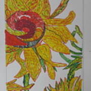 My Version Of A Van Gogh Sunflower Art Print