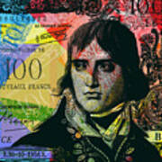 Napoleon Bonaparte Pop Art 100 Francs Banknote Art Print