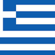 Greek Flag Of Greece Art Print