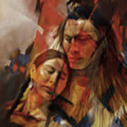 Native Couple 09a Art Print