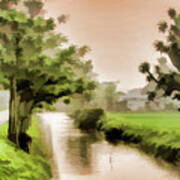 Nature Paint Asia Sunscape Art Print