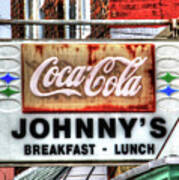 Nebraska City Johnny's For Breakfast Lunch And Coca-cola Art Print