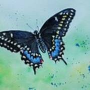 Neon Swallowtail Art Print