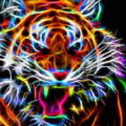 Neon Tiger Art Print