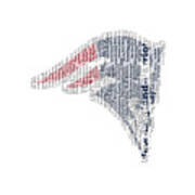 New England Patriots Word Cloud 3c Art Print