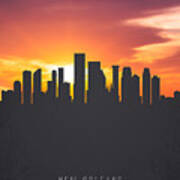 New Orleans Louisiana Sunset Skyline 01 Art Print