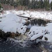 New Snow On Beaver Pond Art Print