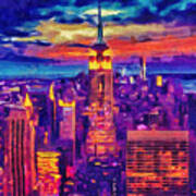 12894259 Empire state building New York cityscape wall sticker wall mural