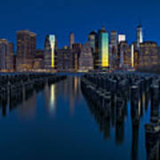 New York City Moonset Art Print