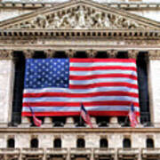 New York Stock Exchange Flag Art Print