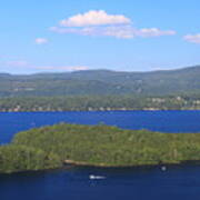 Newfound Lake Summer View From Mount Sugarloaf Art Print