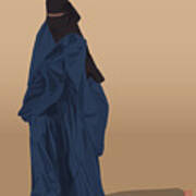 Windswept Niqabi Art Print