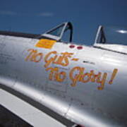 No Guts - No Glory P-47 Art Print
