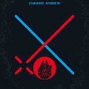 No591 My Star Wars Episode Vii The Force Awakens Minimal Movie Poster Art Print