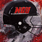 North Greenville University Football Helmet Wall Art Painting Art Print