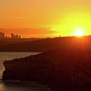 North Head North Sydney And Sunset Art Print