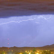 Northern Colorado Rocky Mountain Front Range Lightning Storm Art Print
