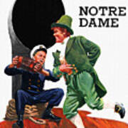 Notre Dame V Navy 1954 Vintage Program Art Print