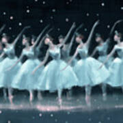 Nutcracker Ballet Waltz Of The Snowflakes Art Print