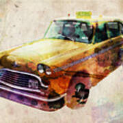 Nyc Yellow Cab Art Print