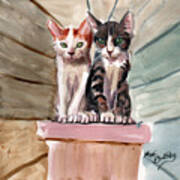 Obi And Lisa Two Kittens Art Print
